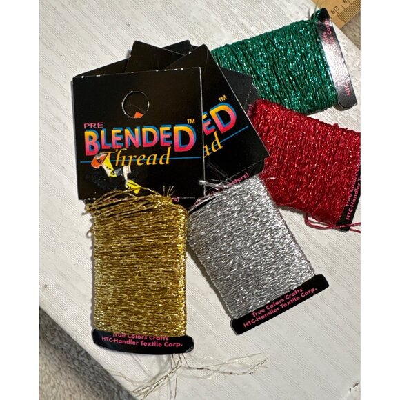 Pre Blended Metallic Thread Set For Needlepoint & Crafts - Picture 2 of 5